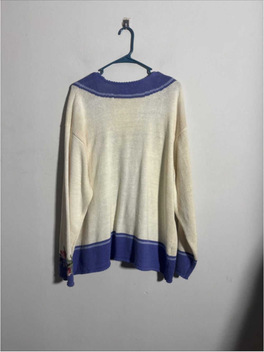 VTG WOMEN’S SUSAN BRISTOL TRADITIONS HAND KNIT SWEATER CARDIGAN SIZE 3W CREAM - Picture 11 of 11
